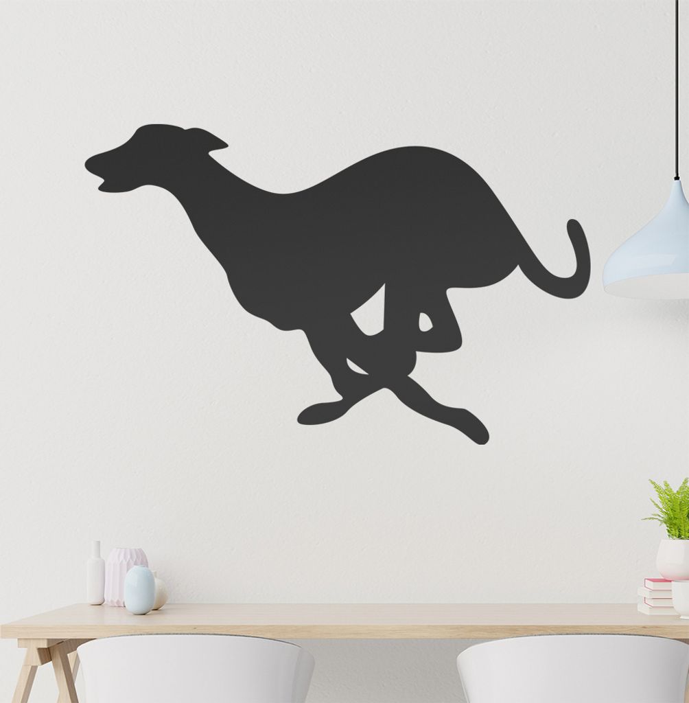 Windhund Wandtattoo in 6 Größen - Wandaufkleber Wall Sticker - Dekoration, Küche, Wohnzimmer, Schlafzimmer, Badezimmer