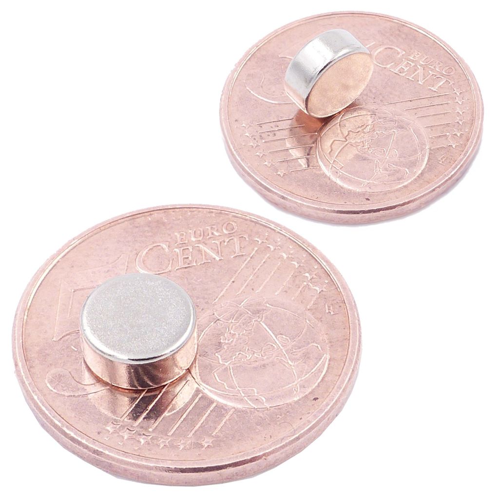 Brudazon | 80 Scheibenmagnete 7x3mm | N52 Klasse Neodym Magnete | Modellbau