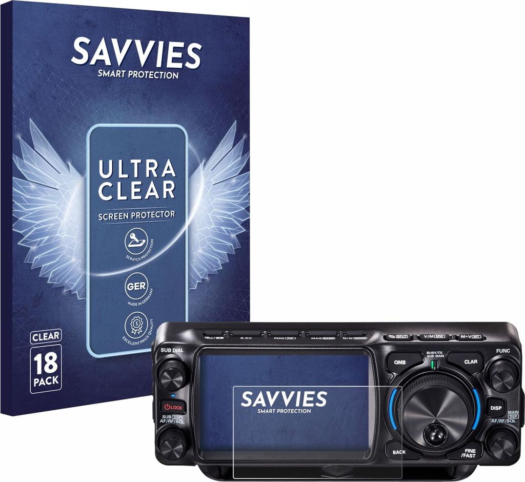 18x Für Yaesu FTX-1 Schutzfolie Savvies Displayschutz Display Schutz Folie Klar Transparent