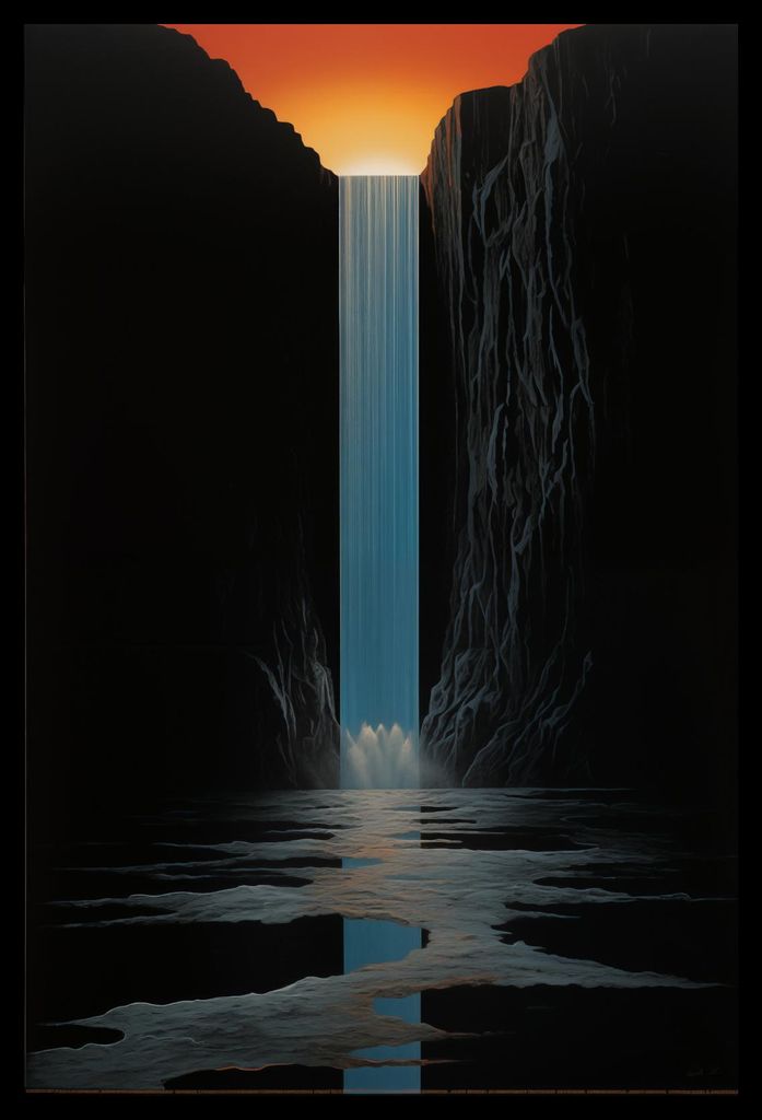 Plakat 30x45cm Wasserfall des Lichts
