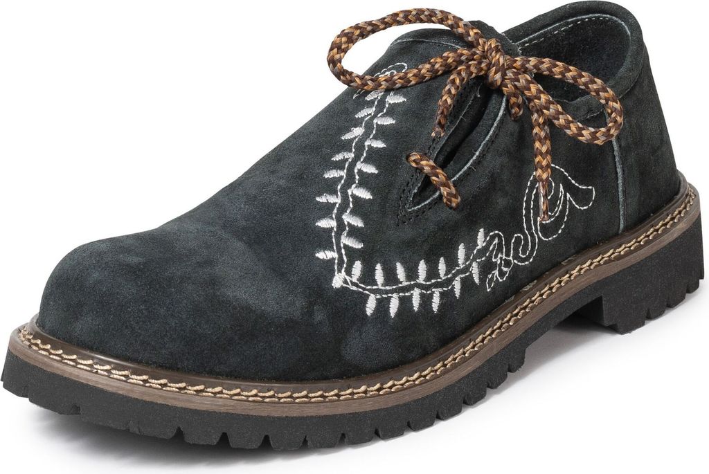 PAULGOS Trachtenschuhe Echt Leder Haferlschuhe Haferl Stickerei in 4 Farben Gr. 39-47