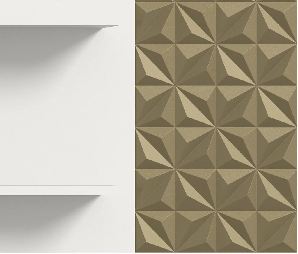 Prisma étagère murale 2 niveaux blanc mat style géométrique moderne - 6