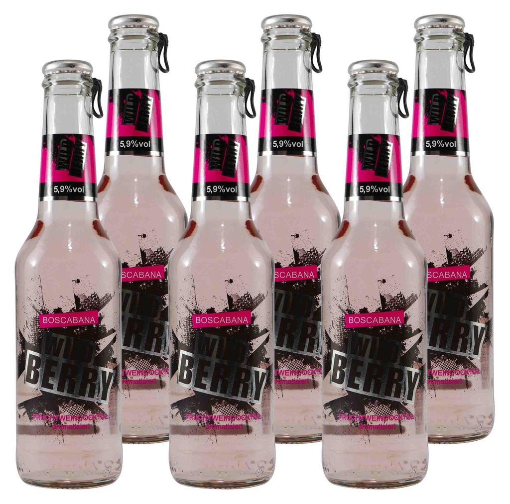 Boscabana Wild Berry Fruchtweincocktail (12 x 0,275L) Produktbild 