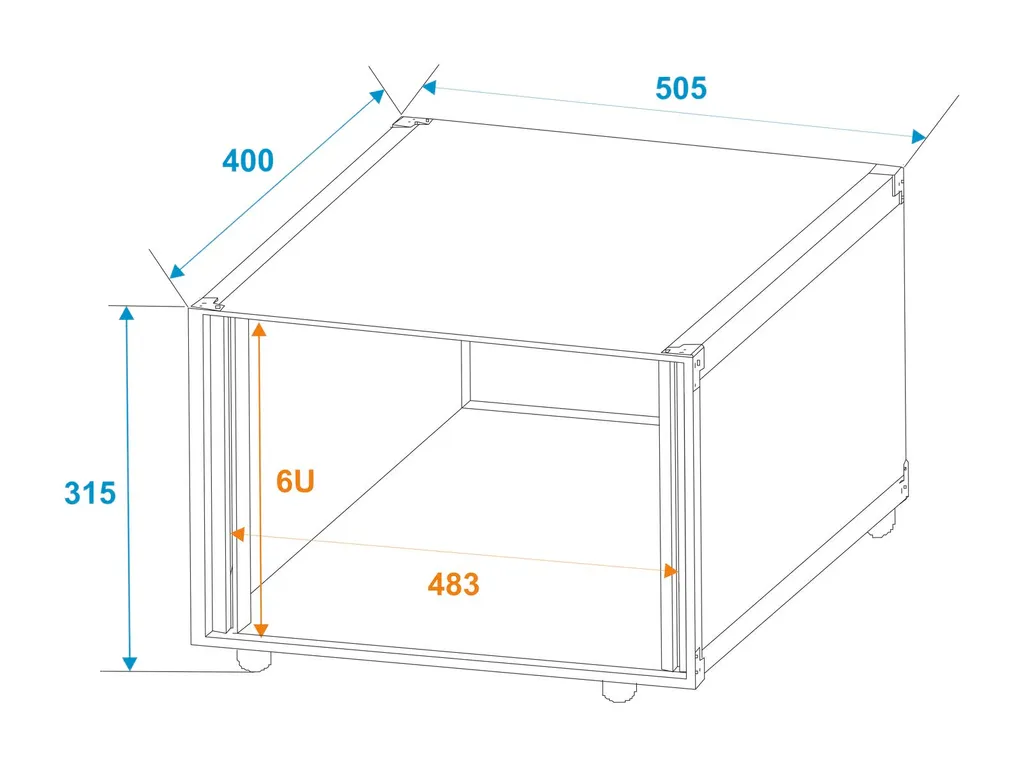 Roadinger Effektrack Studio 19 pouces Rack 30103635 pour matériel DJ - 3