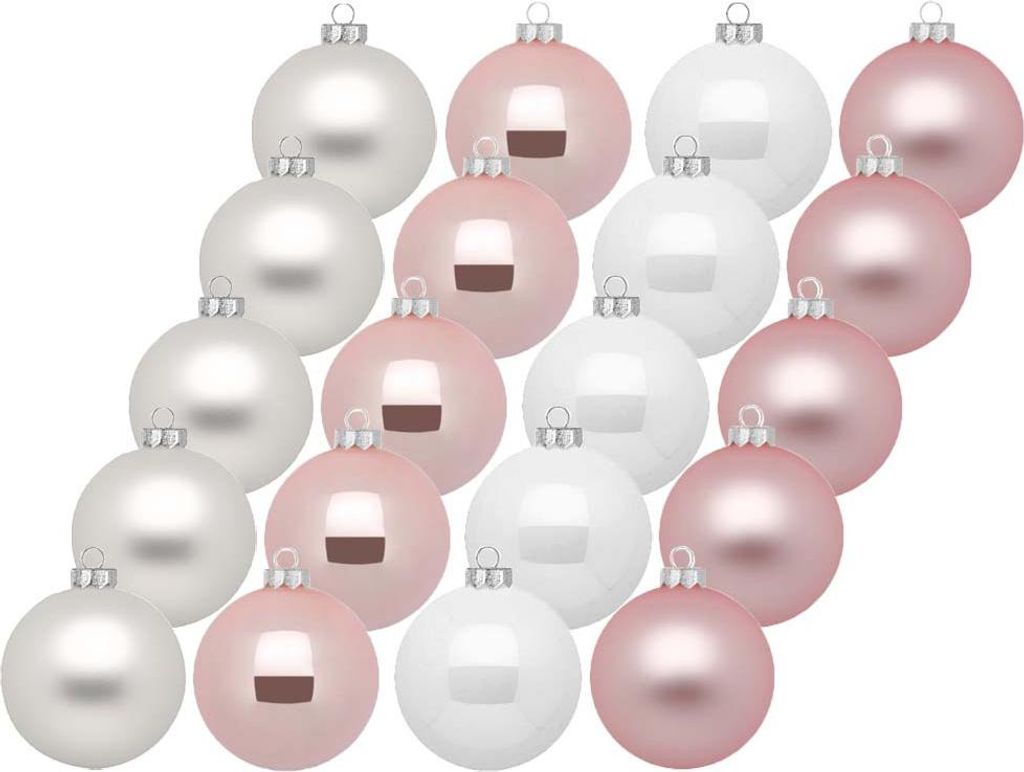 Weihnachtskugeln Noble Rose 20 Stk 6cm