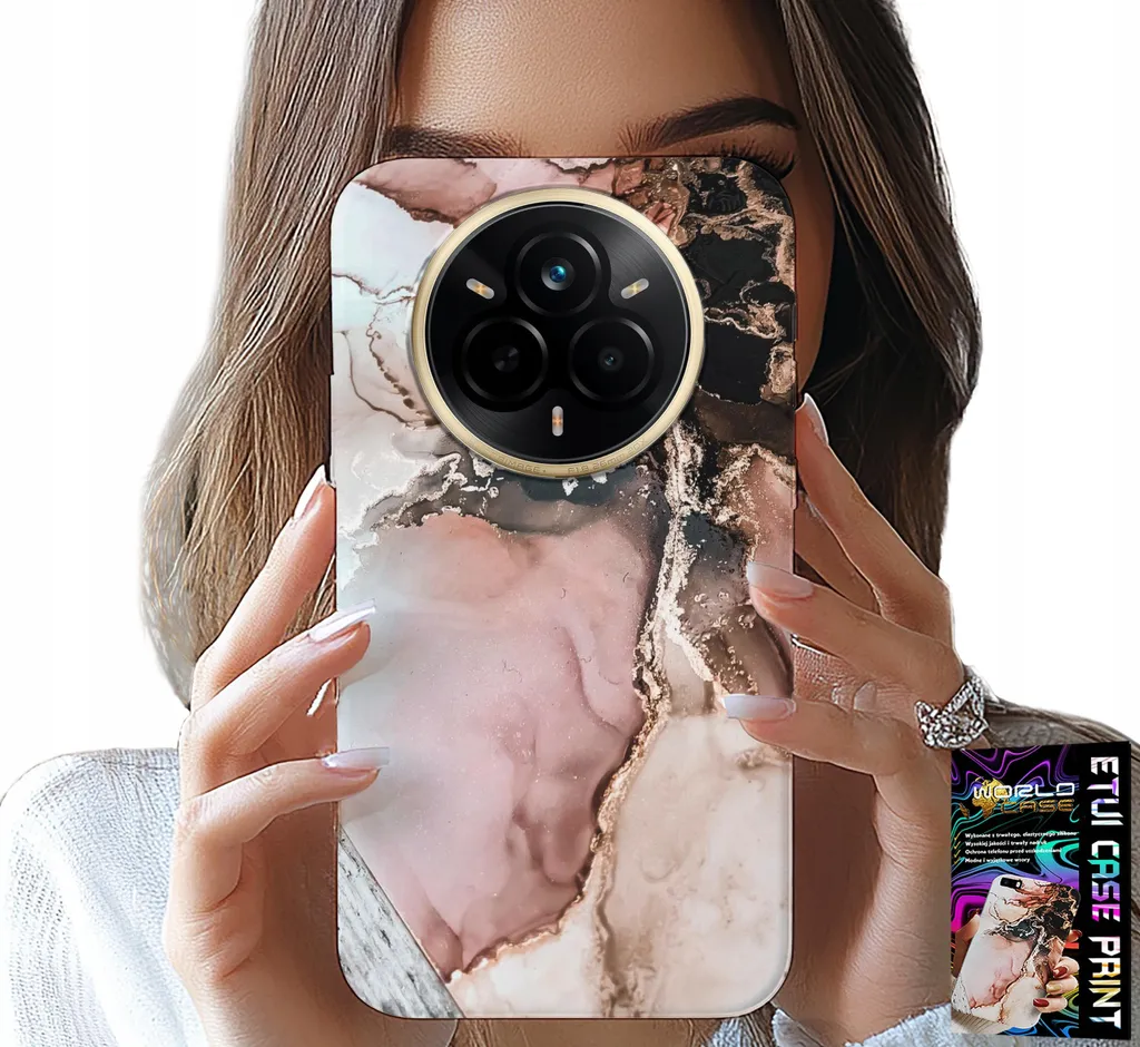 Cover Realme 14 Pro 5G Marmo Elegante + Pellicola Vetro Temperato Omaggio
