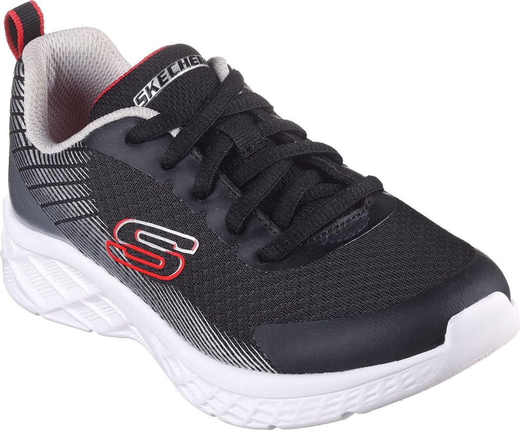 Skechers - Jungen Sneaker "Microspec II Vovrix" RD3677 (30 EU) (Schwarz/Silber/Rot)