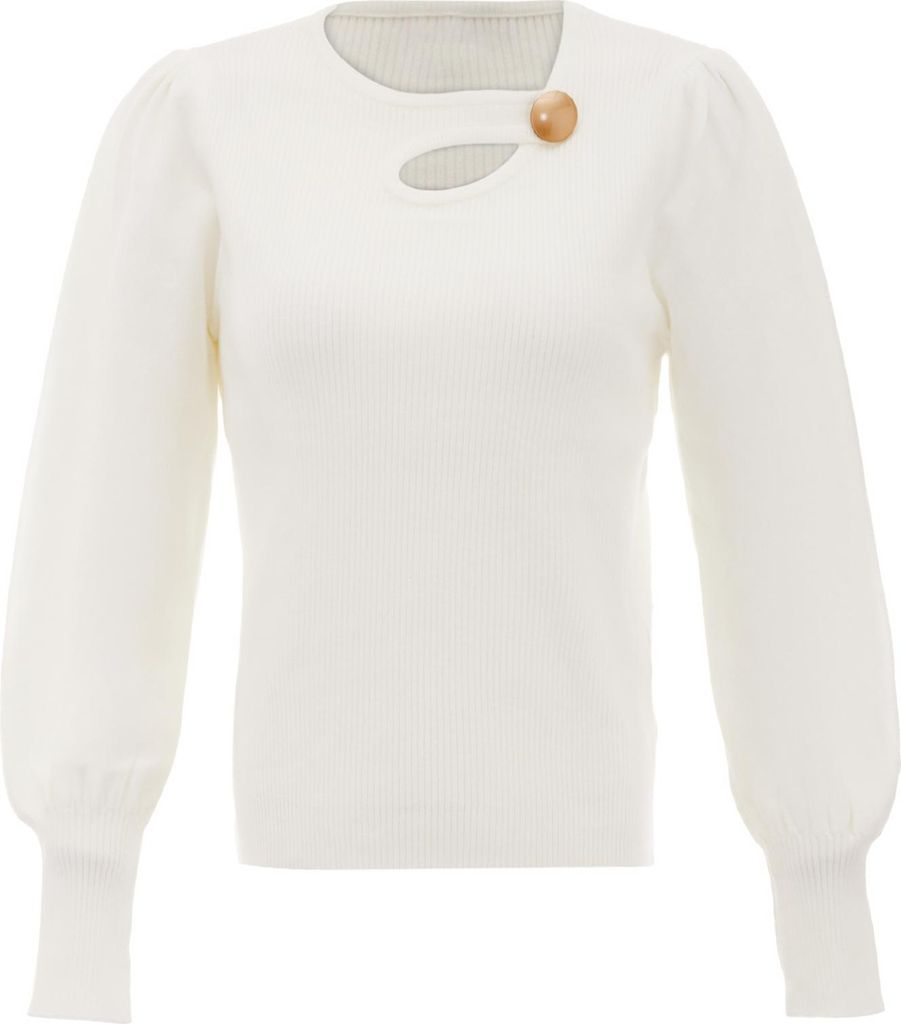 NAEMI damen strickpullover - weiss, XS/S