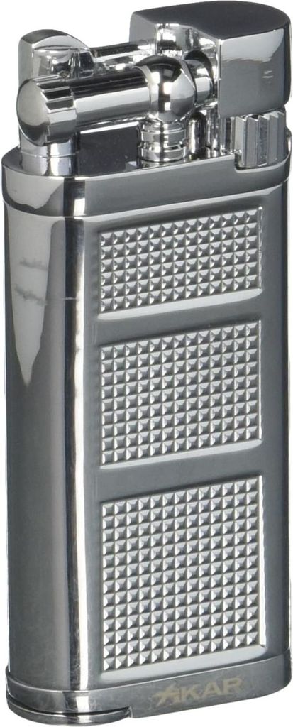 Xikar 9654SL Pfeifenfeuerzeug, silber, seitliche Flamme, Nachfüllbar, integrierter Stopfer, für Pfeifenraucher