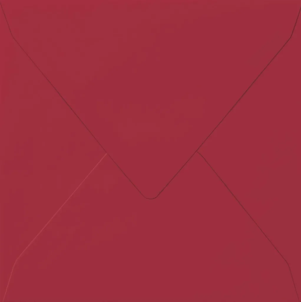 Enveloppe Carrée Rouge 14 x 14 cm pour Invitation et Faire-part Heyda