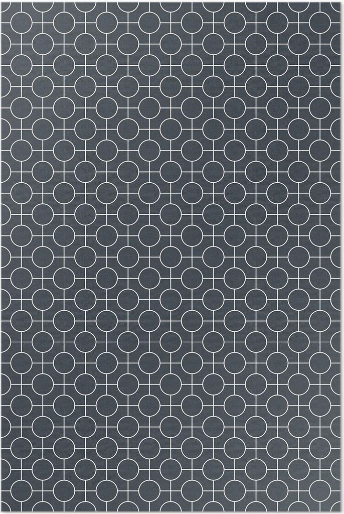 Kreise geometrisches regelmäßiges Muster – Vinyl Fußmatte – 80x120 cm – Rutschfest, Pflegeleicht & Langlebig