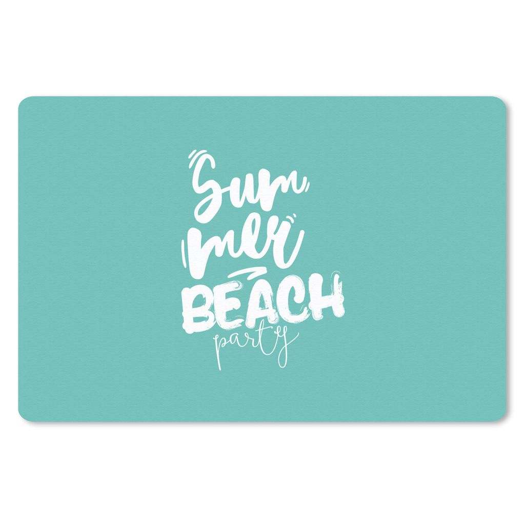 MuchoWow Mauspad Mousepad Blau - Sommer - Party 27x18 cm - Mousepads - Maus Mat - Pad - Mausunterlage - Büroartikel - Desk Matten