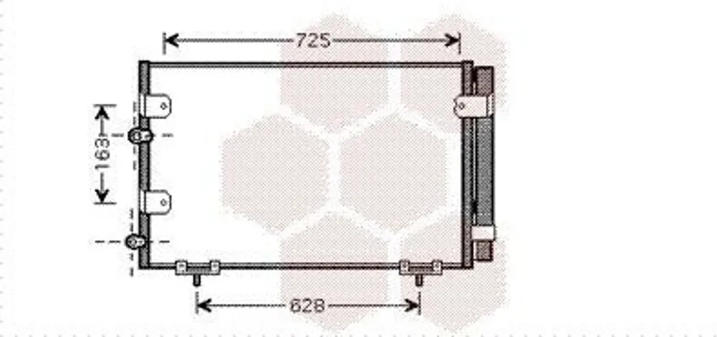 Kondensator Klimaanlage VAN Wezel 53005288 pour circuit de fraîcheur