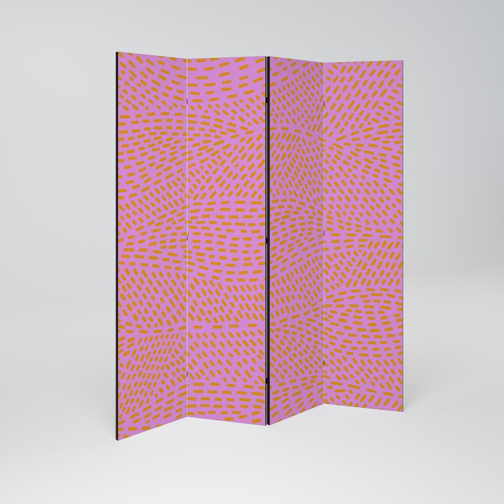 SpaceRebels Paravent Raumteiler - 4-teilig Raumtrenner, Druck 1-Seite - Raumtrenner - Trennwand Wohnung - Room Divider - Spanische Wand Deko Modern...