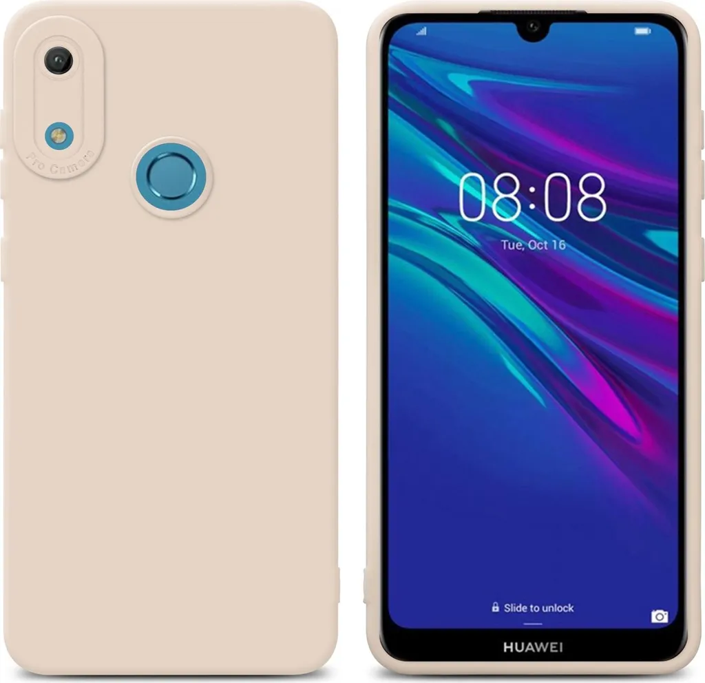 Sunrive Cover compatibile con HUAWEI Y6 2019, Custodia Case in molle Trasparente silicone Morbida Flessibile Antigraffio protettiva back custodie(Q delfino