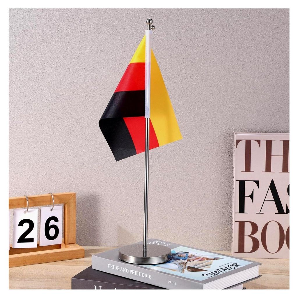 Teleskopischer Fahnenhalter aus Edelstahl, Wandhalterung für Büro, tragbar und verstellbar, Fahnenhalterung für Desktop-Dekoration und Präsenta...