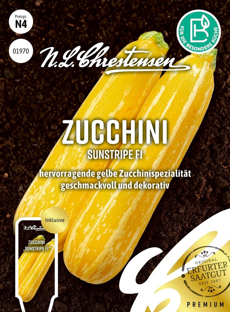 Zucchini Sunstripe F1 | Zucchinisamen von N.L. Chrestensen Produktbild 
