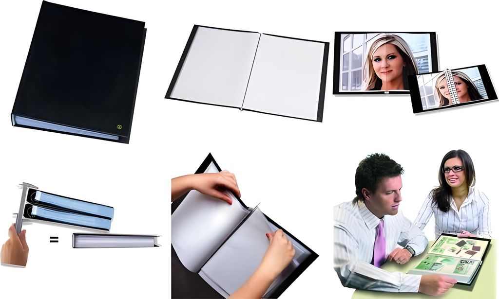 Rillstab Sichtmappe original A3, Schwarz, Kunststoff, 24 Produktbild 