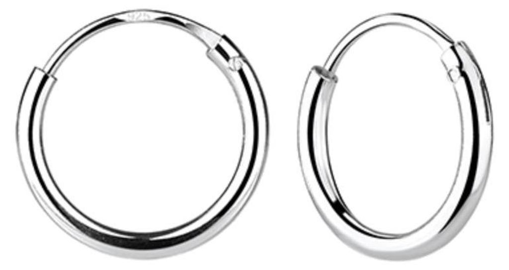 Kleine Creolen Silber 925 Ohrringe 12 mm Produktbild 