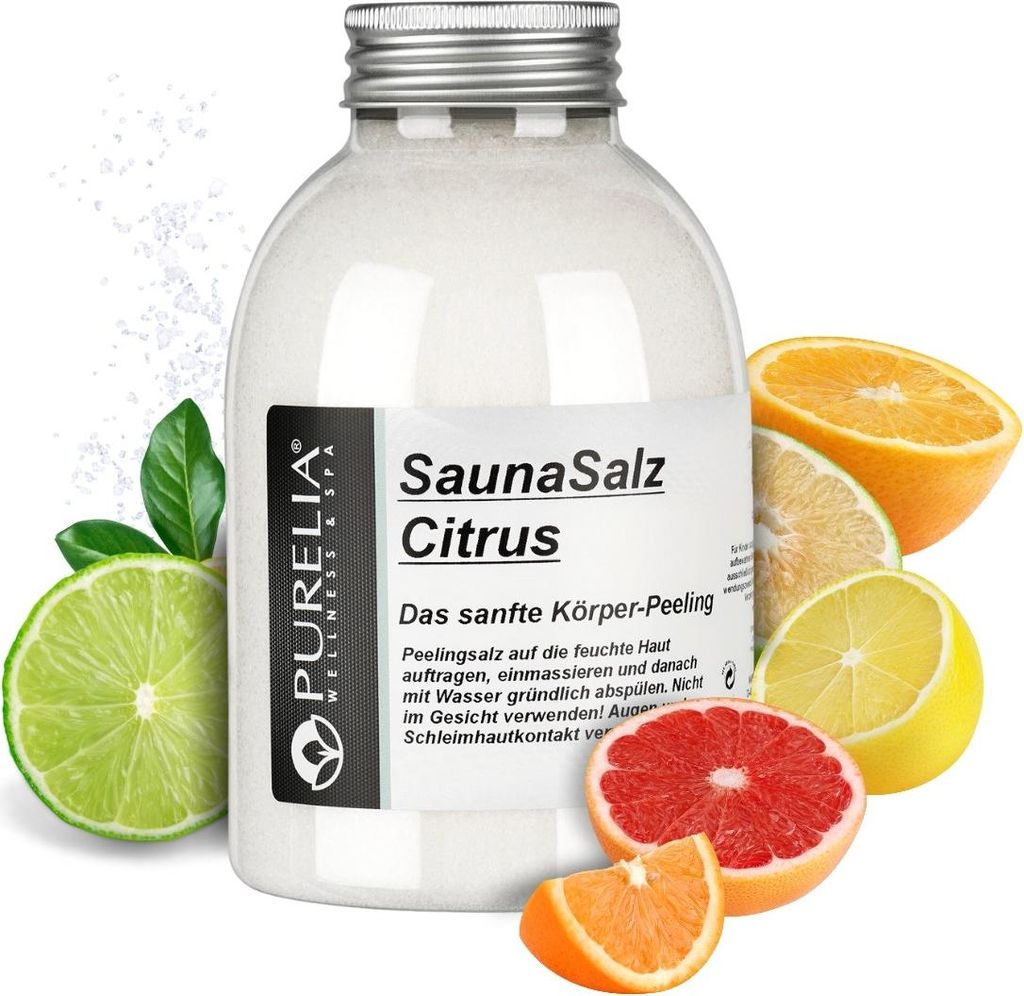 PURELIA Sauna Salz Citrus 650g Peelingsalz Sauna Salz Produktbild 