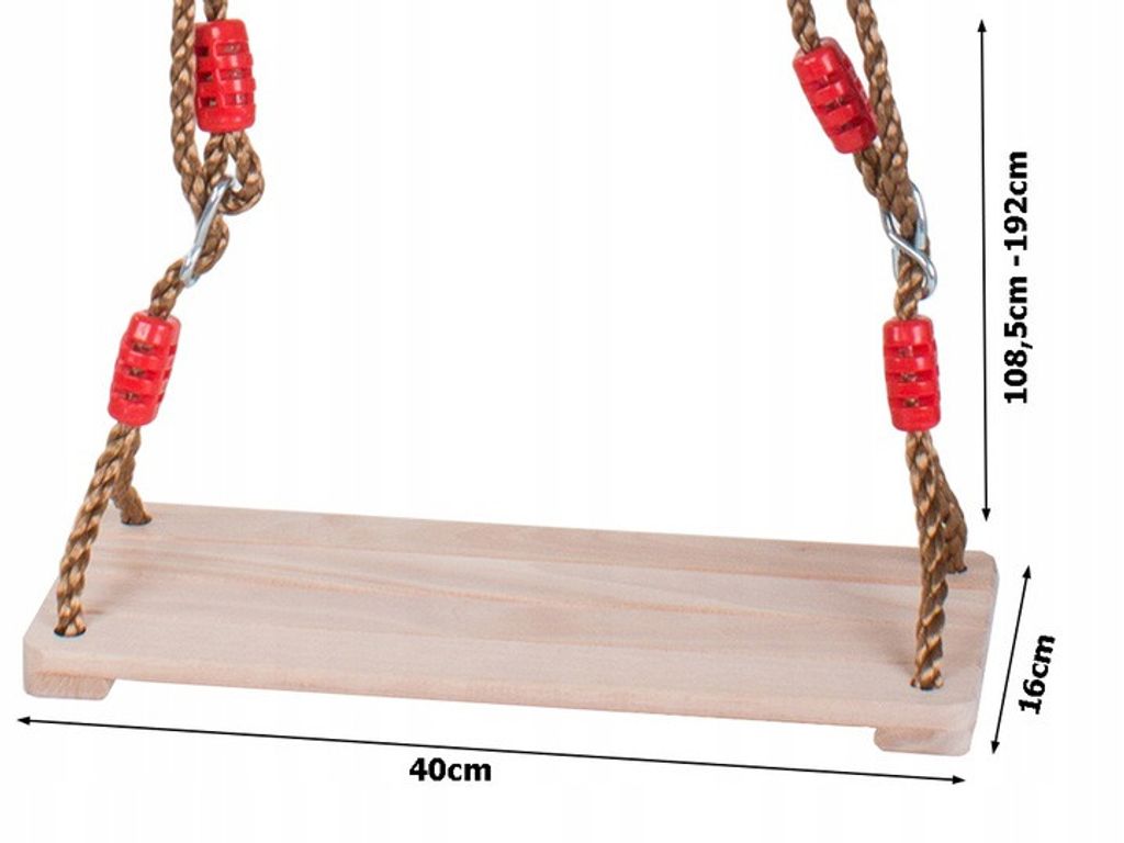 150 kg Holz Schaukelsitz Schaukelbrett Kinderschaukel Erwachsene mit Höhe DHL 