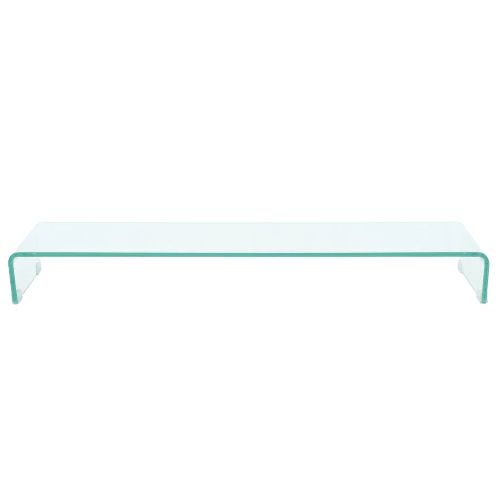 vidaXL Table TV/rehaussement d'écran verre transparent Image du produit 