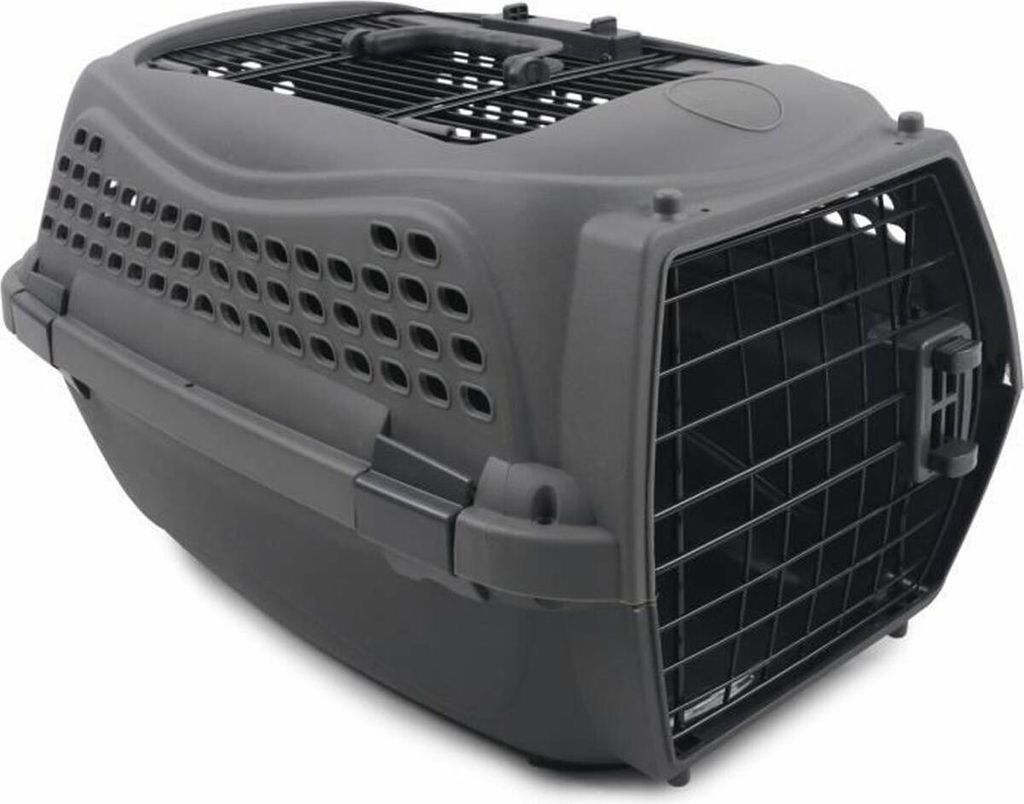 Transportbehälter MPETS ECO GIRO S Grau Dunkelgrau Kunststoff Katze
