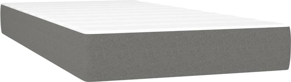 Taschenfederkernmatratze Mittel Dunkelgrau 100x200x20 cm Stoff