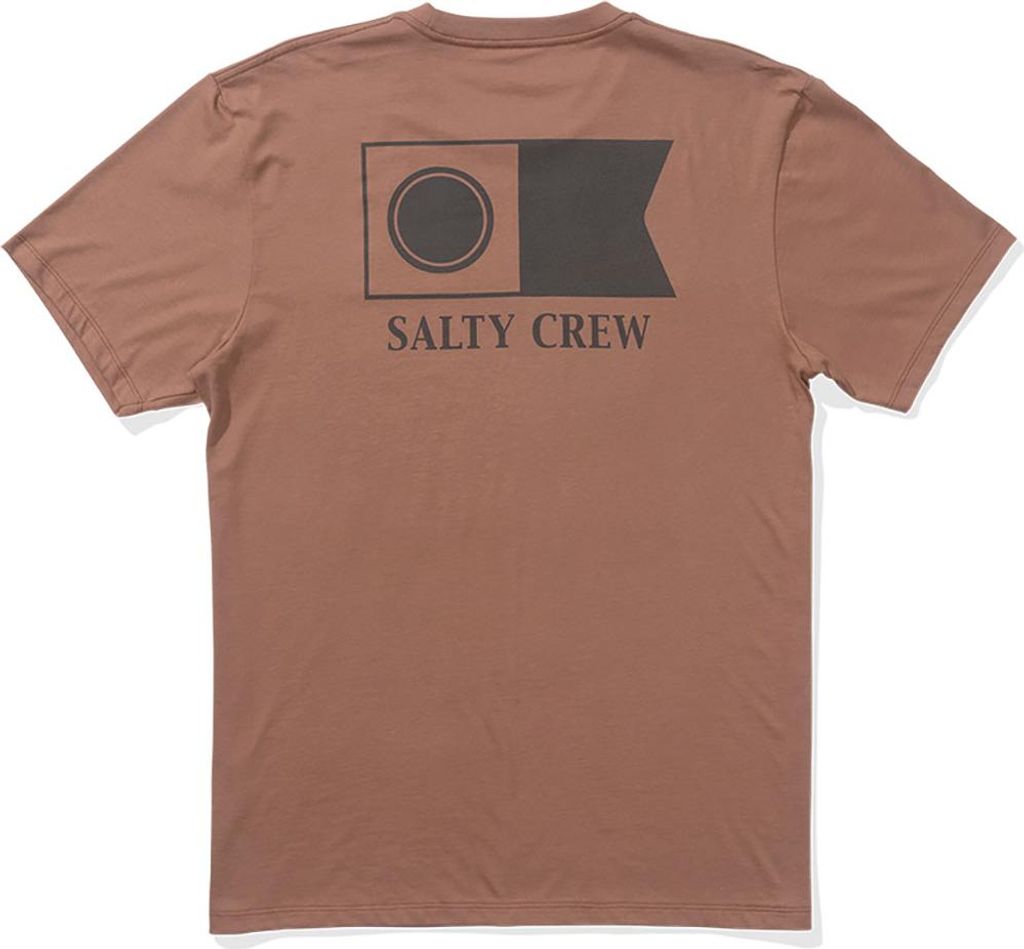 Salty Crew Flagship Kurzarm-t-shirt Braun M Herren Braun M