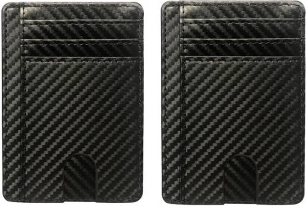 Visitenkartenhalter - r Kunstlederhalter mit 8 Fächern - Anti-Magnetisch - Geeignet für Damen und Herren - Professionelles Business-Zubehör