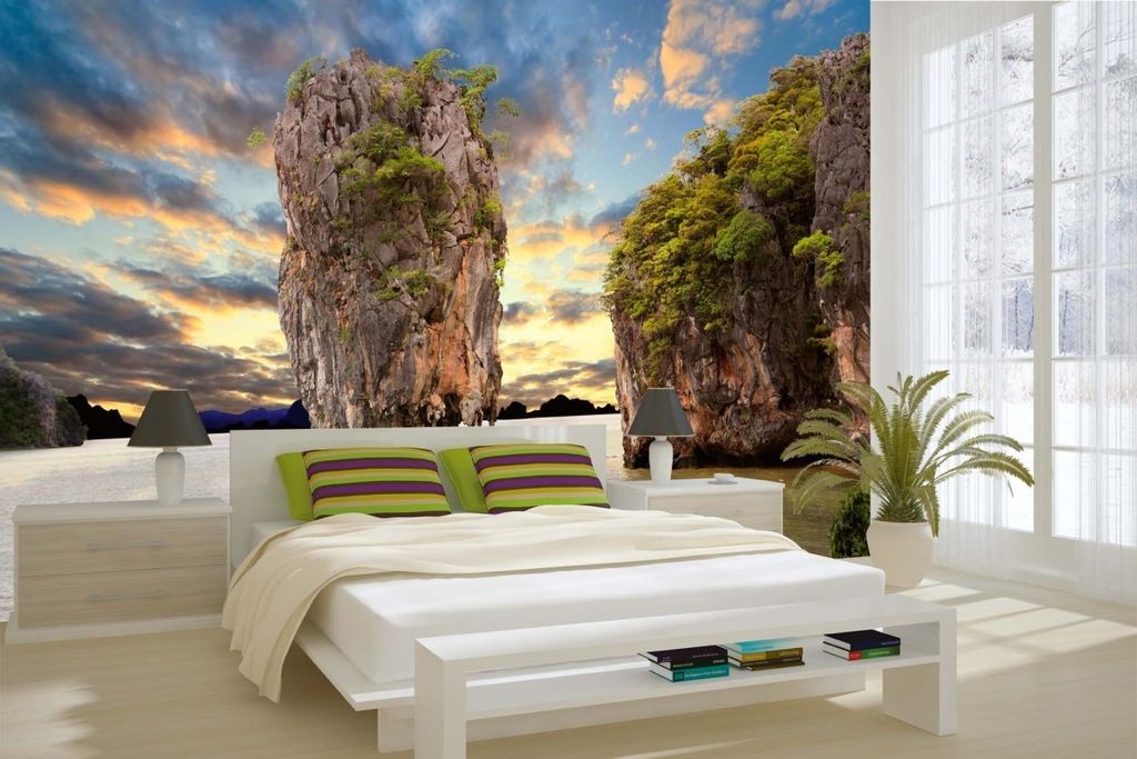 Vlies Fototapete KHAO PHING KAN 375 x 250 cm (inkl. Kleister) - Vlies Tapete, Wandtapete, Wandbilder - Tapete für Wohnzimmer Schlafzimmer, Büro, ...