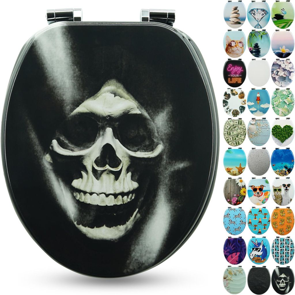 Sanfino® Premium WC Sitz "Skull" hochwertiger Produktbild 