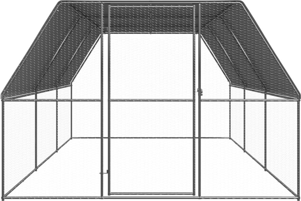 vidaXL Gabbia per polli da esterno 3x6x2 m Acciaio zincato Immagine del prodotto 