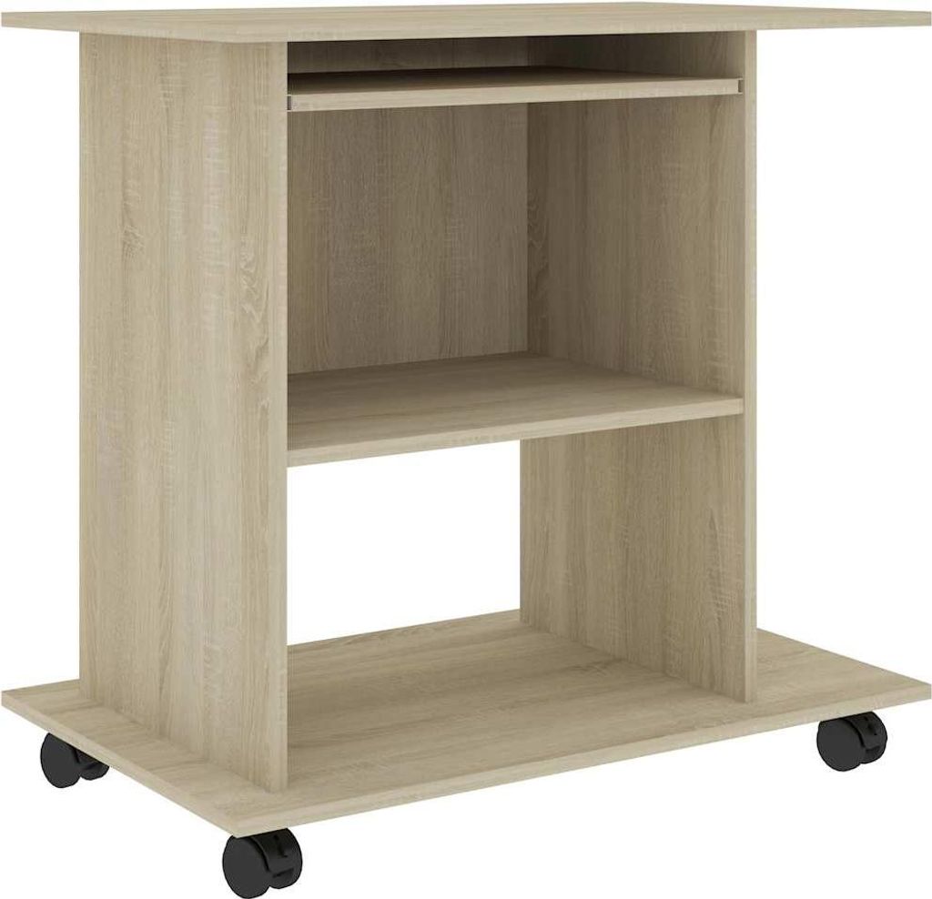 vidaXL Schreibtisch Sonoma-Eiche 80x50x75 cm Holzwerkstoff Produktbild 