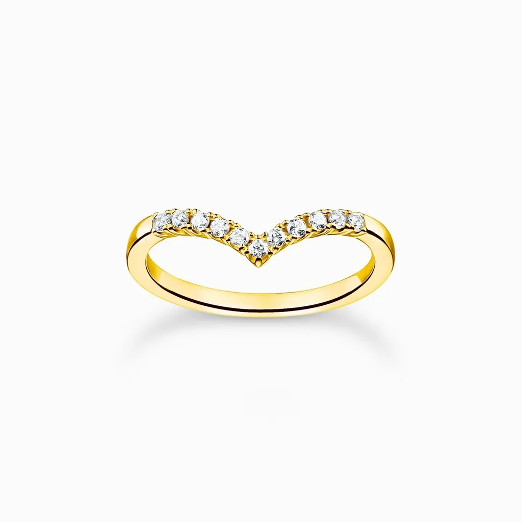 Anello Donna Thomas Sabo TR2394 Oro Giallo 18k e Zirconi - Taglia 52