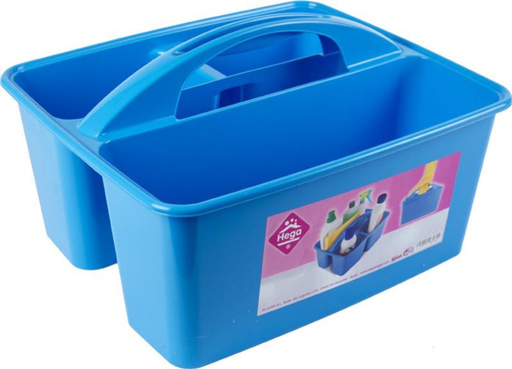 Hega Hogar Aufbewahrungsbox - Blau - mit Griff - 6L - 31 x 26 x 18 cm