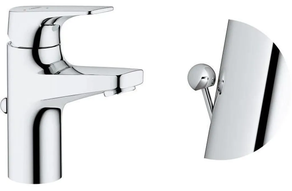 Robinet de lavabo mitigeur sanitaire chromé avec commande monomanette 1/2" - 5