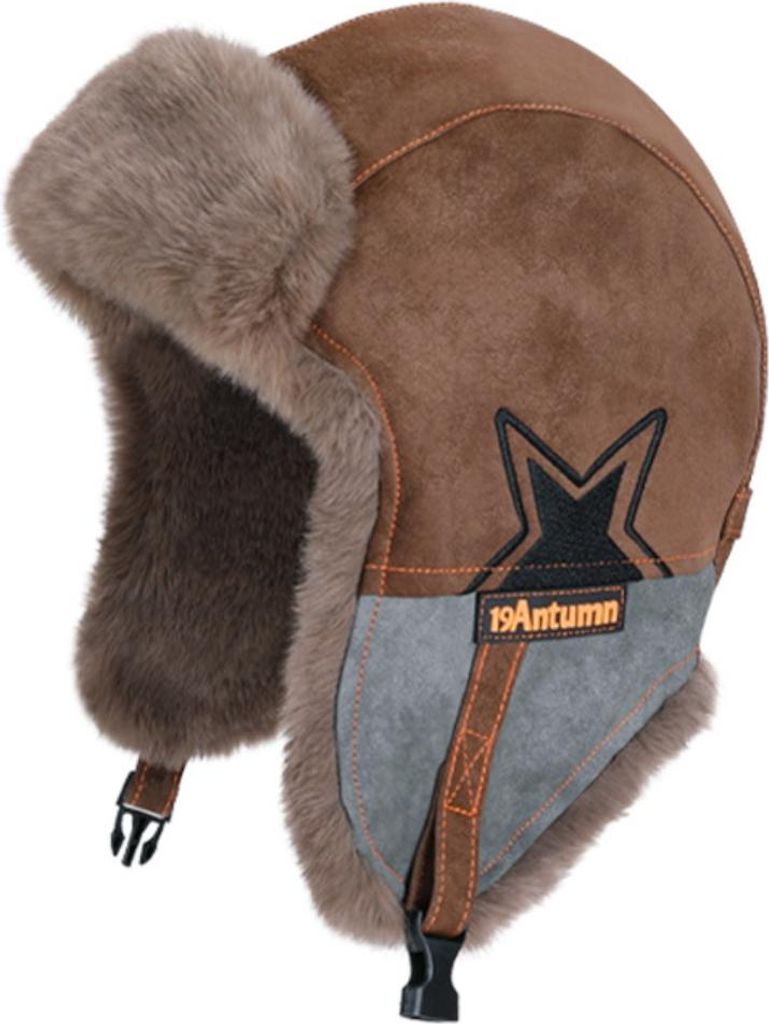 INF Fleecegefütterte Thermowintermütze mit Ohrenklappen - Winddicht & Warm Kaffee