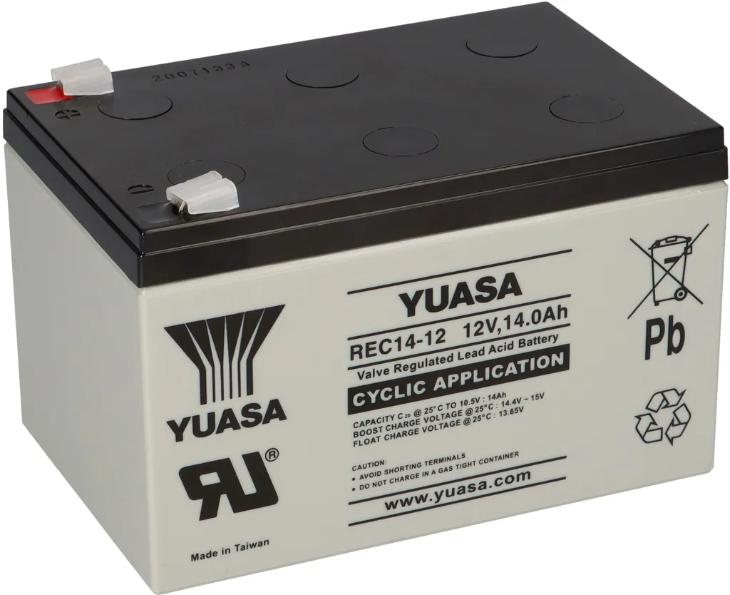 Batterie Yuasa REC14-12 12V 14Ah : Solution Durable contre l'Usure Cyclique