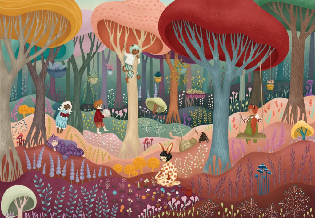 Puzzle 1000 pièces Magic Forest D-Toys - Puzzle Fantasy en carton rigide