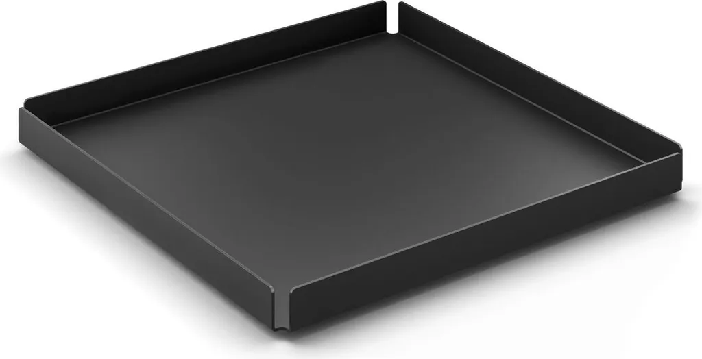 Plateau en acier noir 20x20 cm ZACK Potes robuste avec rebords relevés