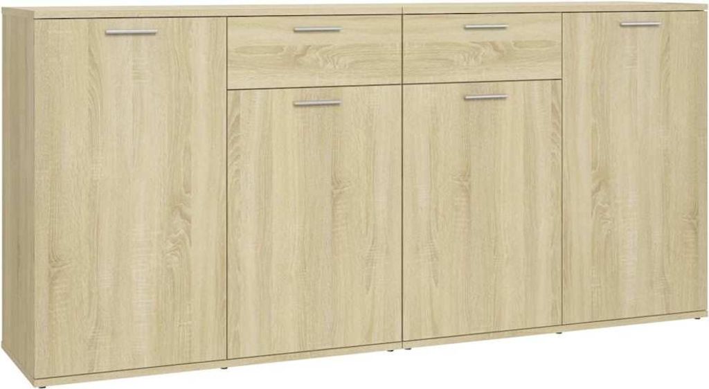 vidaXL Sideboard Sonoma-Eiche 160x36x75 cm Holzwerkstoff Produktbild 