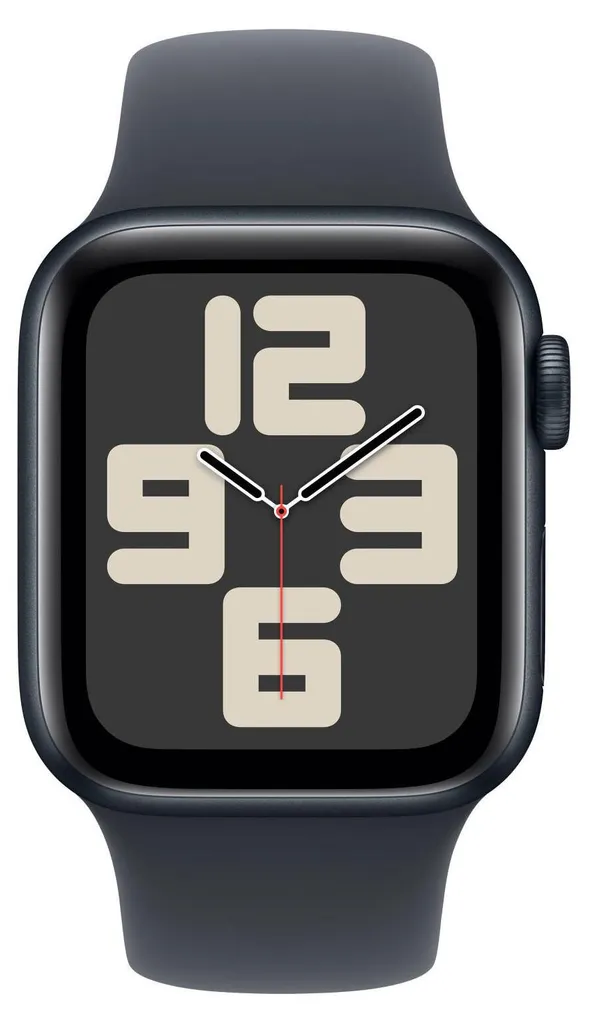 Bracelet Sport Apple Watch 40mm Noir Fluoroélastomère Souple et Résistant