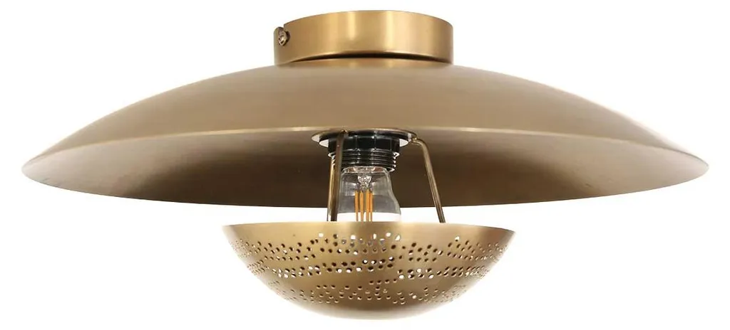 Plafonnier Industriel Brassi en Métal Bronze de 42cm pour Salon E27 - 2
