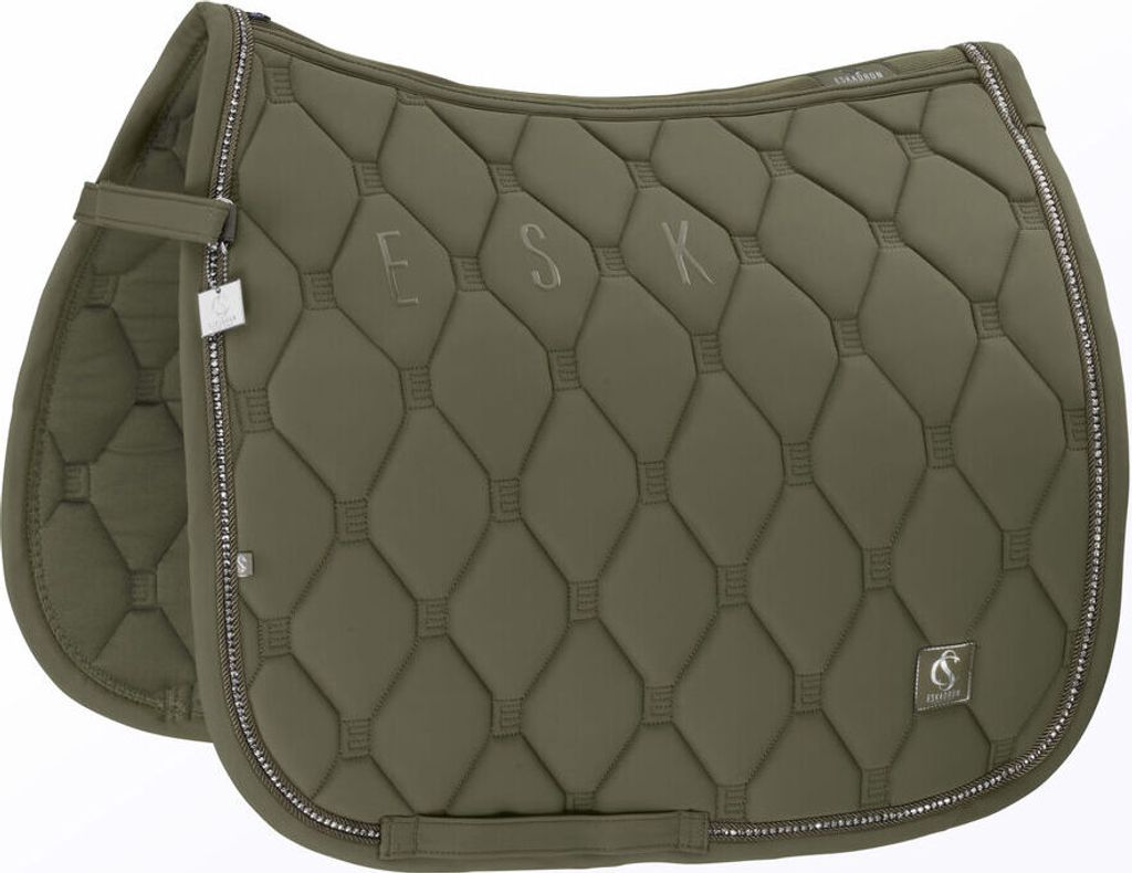 Eskadron Classic Sports Schabracke " SOFTSHELL CRYSTAL " Form - Vielseitigkeit Farbe - dusty olive