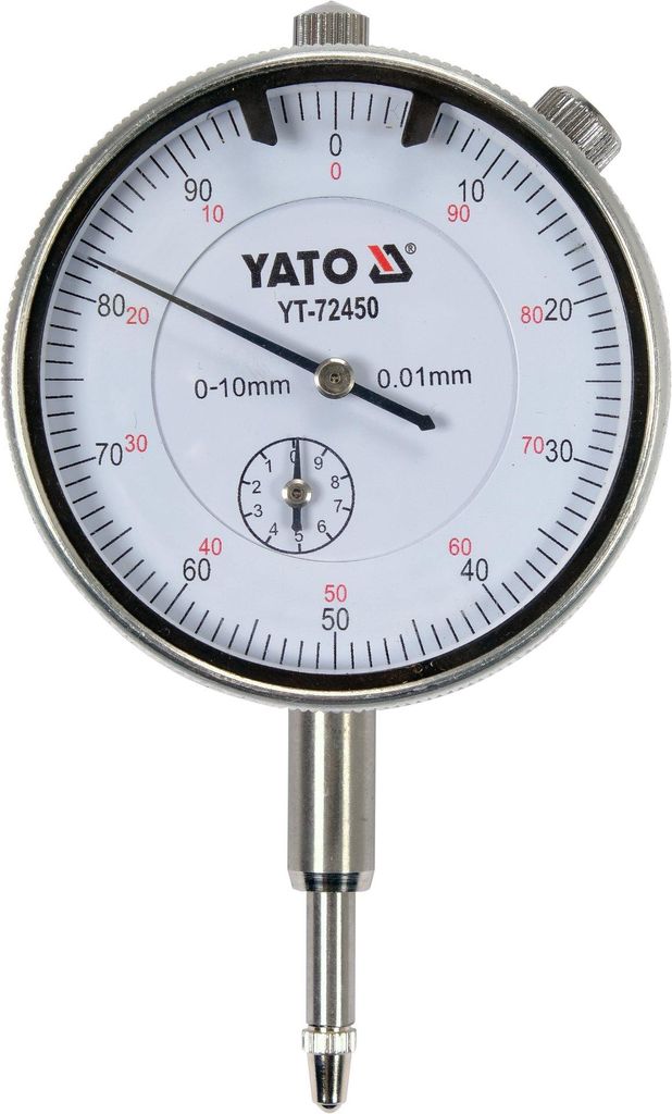 Yato YT-72450, Analogowy wskaźnik zegarowy, Srebrny, Zdjęcie produktu 