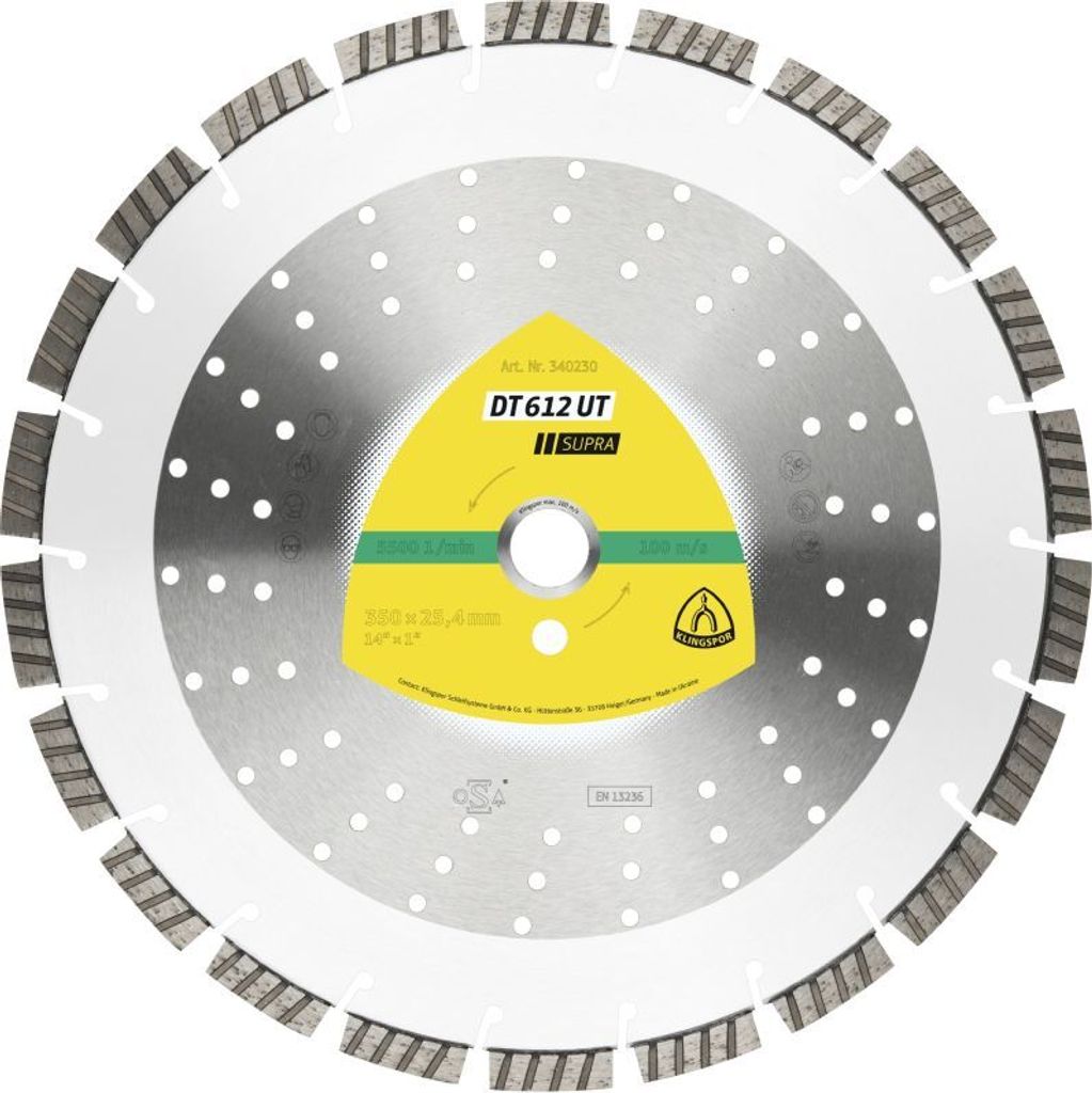 Tarcza Diamentowa Segmentowa 350Mm X 3,0Mm X 20Mm   Dt612Ut Zdjęcie produktu 