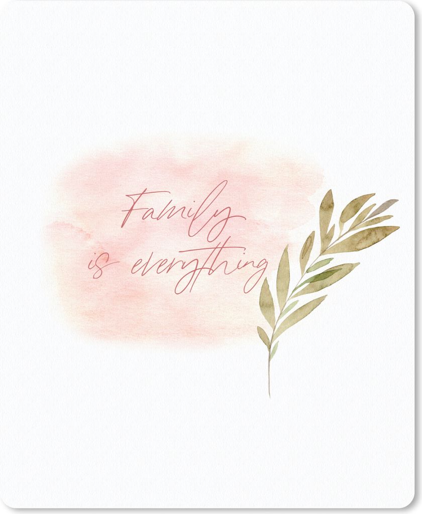 MuchoWow Mauspad Mousepad Familie - Zitate - Sprichwörter - Familie ist alles 30x40 cm - Mousepads - Maus Mat - Pad - Mausunterlage - Mausmatten