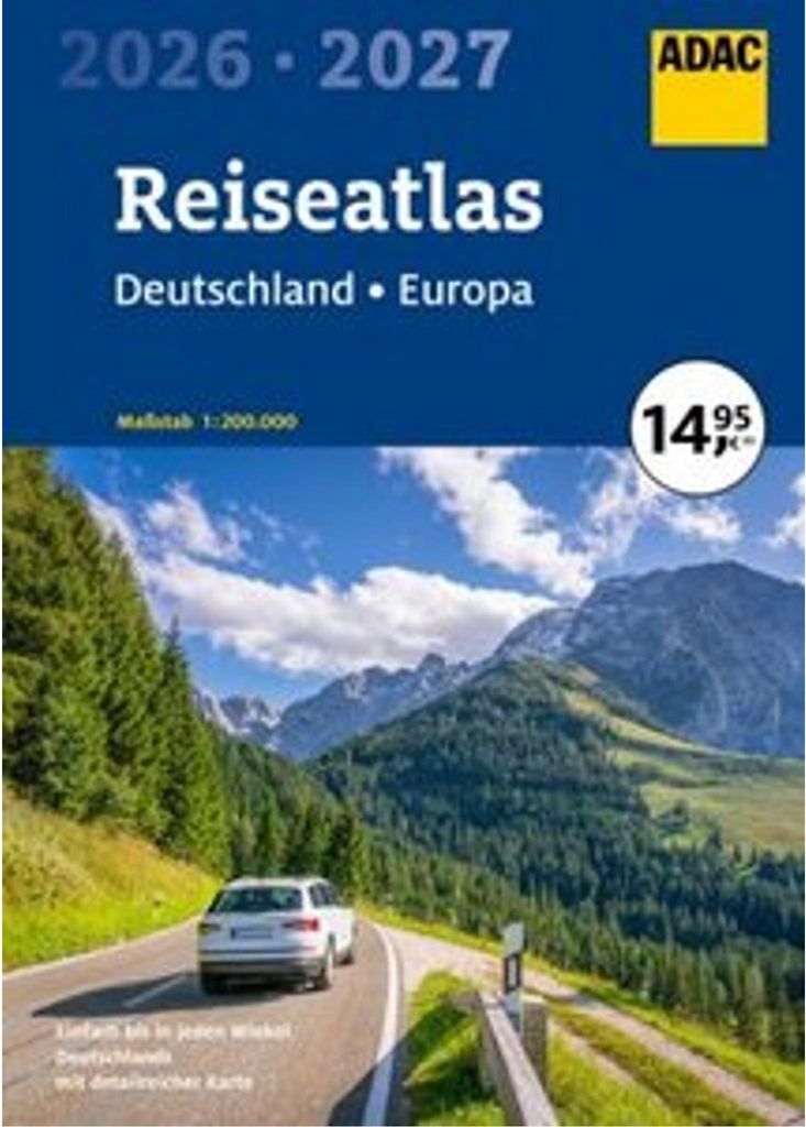 ADAC Travel Atlas 2026/2027 Německo 1:200 000, Evropa 1:4,5 Obrázek produktu 