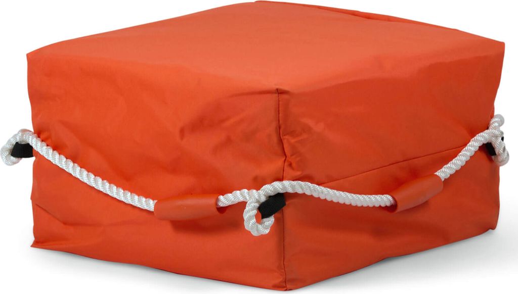 Rettungsfloß mit Rundumleine, aus Nylon, orange, für 3, 4 oder 6 Personen Größe: 3 Personen